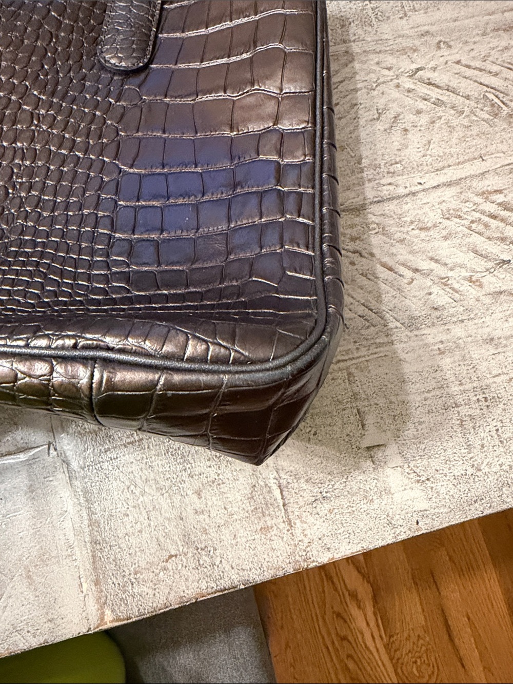 Longchamp Roseau Croc Embossed Tote - Picture 8 of 9